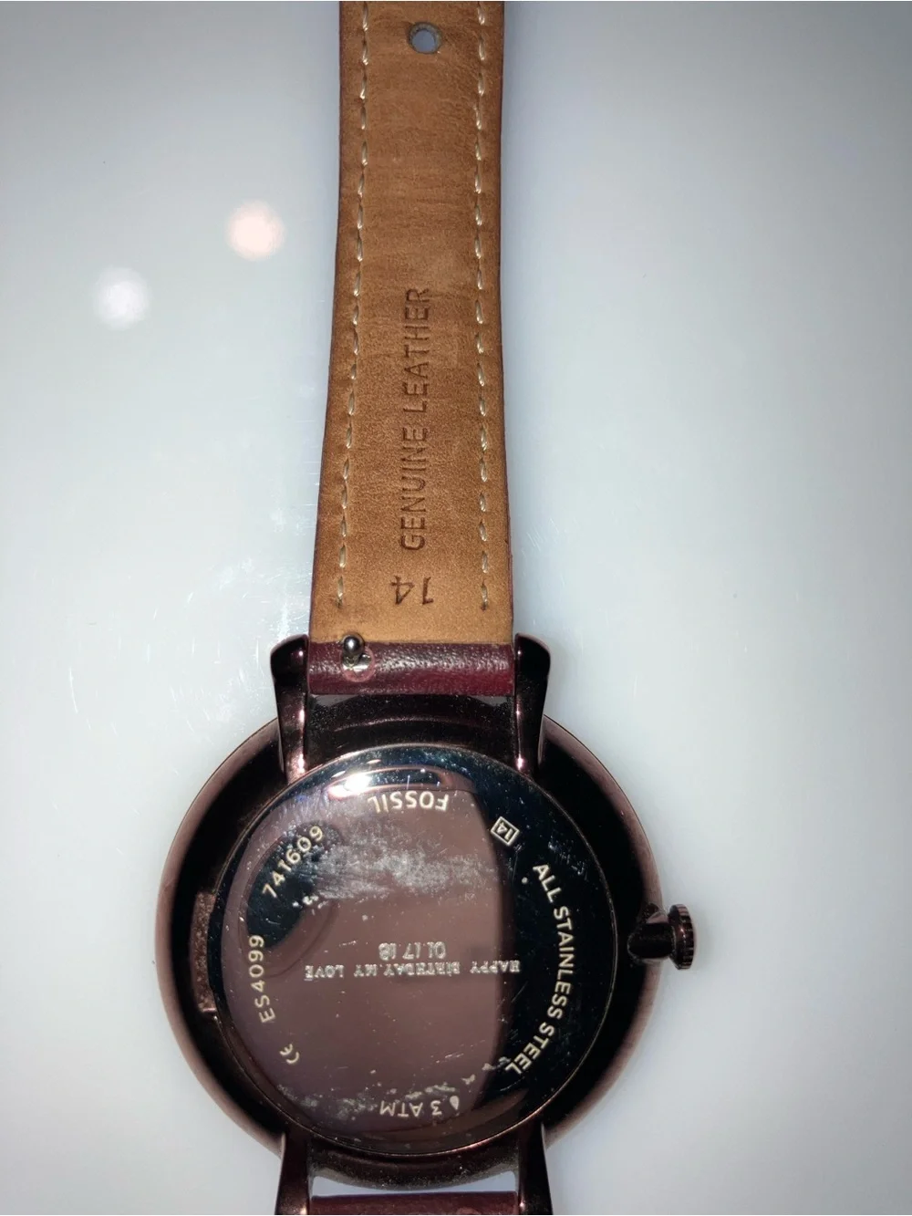 Fossil Leather Strap Wristwatch